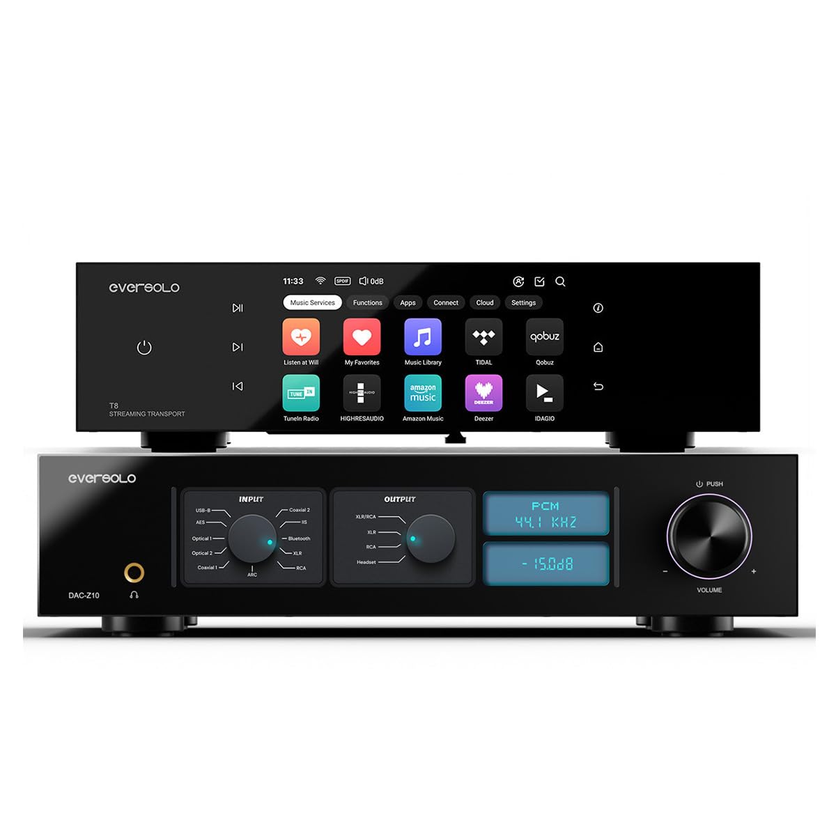 Eversolo DAC-Z10 Digital to Analog Converter with T8 Streaming Transport Bundle